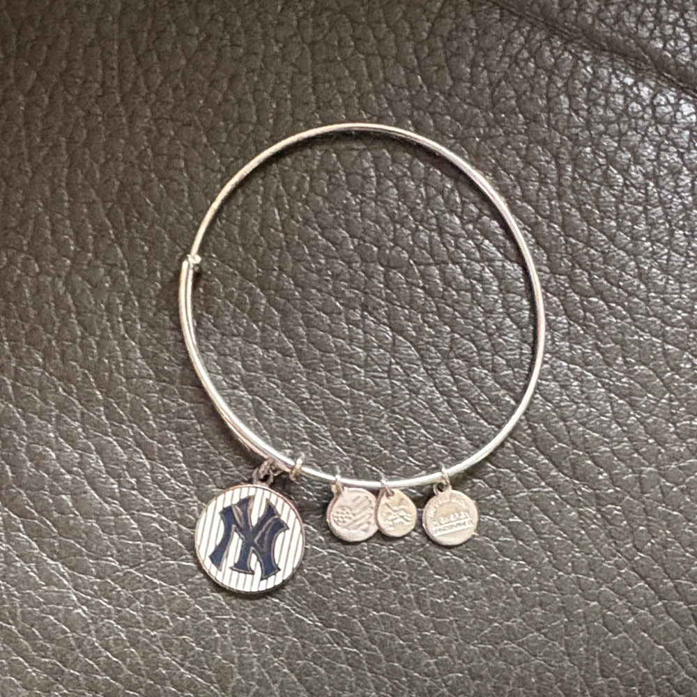 Alex and ani NY Yankees silver charm bracelet
